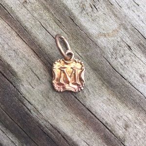 Waxing Poetic "M" charm Rose gold